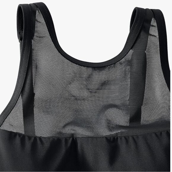 Land's End Standard high neck Power mesh lined tankini soft Black 12 D - Picture 7 of 7